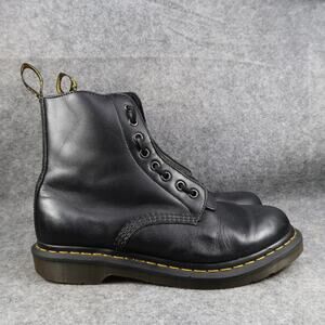 Dr Martens Shoes Womens 9 Boots Pascal Front Zip 1460 Black Leather Air Cushion